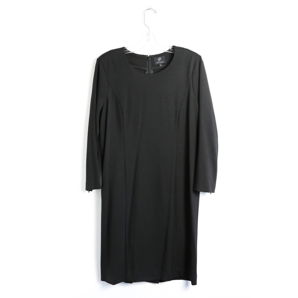 Pink Tartan black shift dress back to office business casual stretch L career